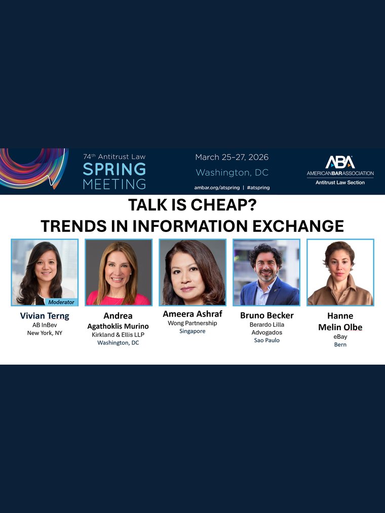 Cartaz do painel Talk is Cheap, no ABA Antitrust Spring Meeting