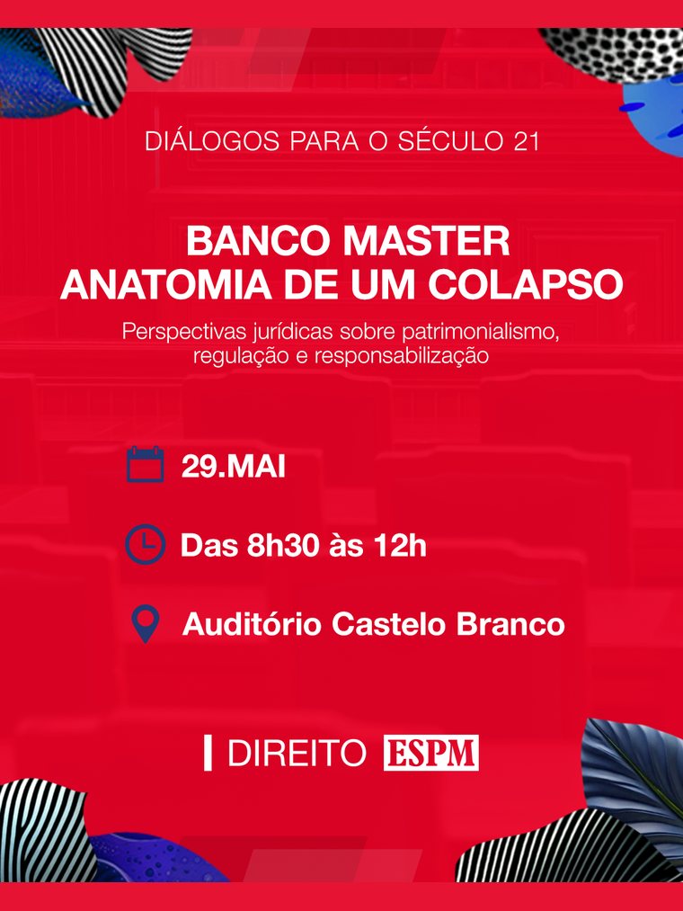 Cartaz do evento Banco Master, anatomia de um colapso