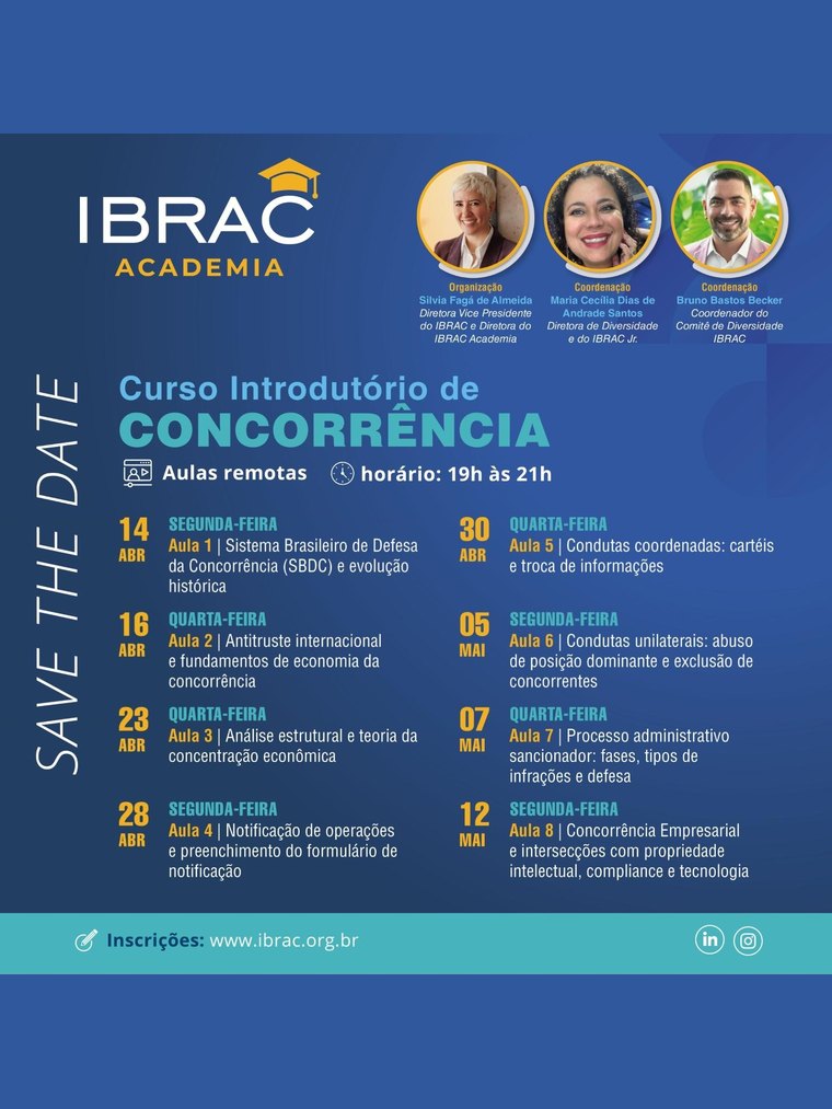 Cartaz do Curso Introdutório de Concorrência do IBRAC